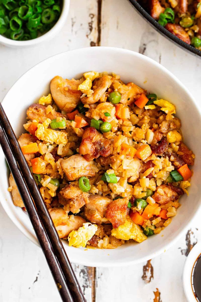 Lightened Chicken Fried Rice