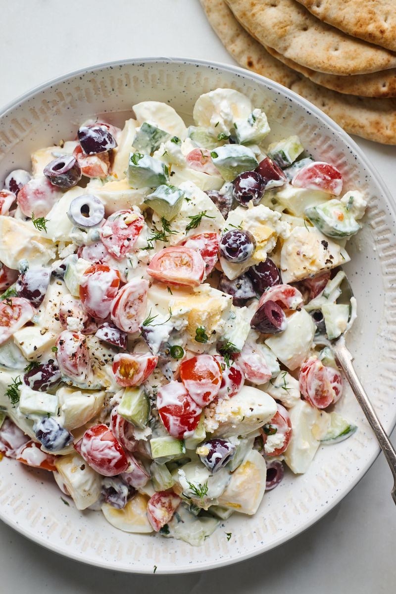 Greek Egg Salad with Olives and Feta