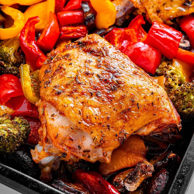 Sheet Pan Chicken Thighs with Roasted Vegetables