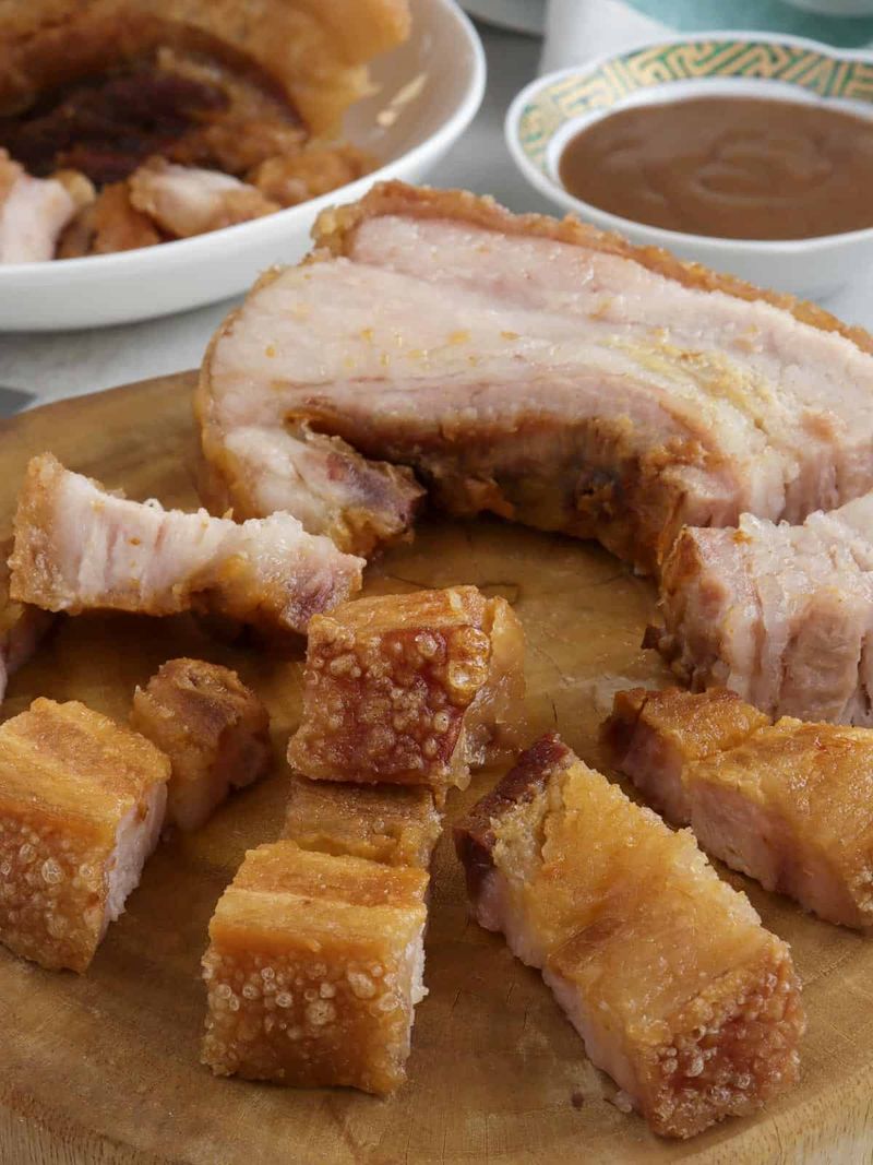 Filipino Lechon Kawali Crispy Fried Pork Belly