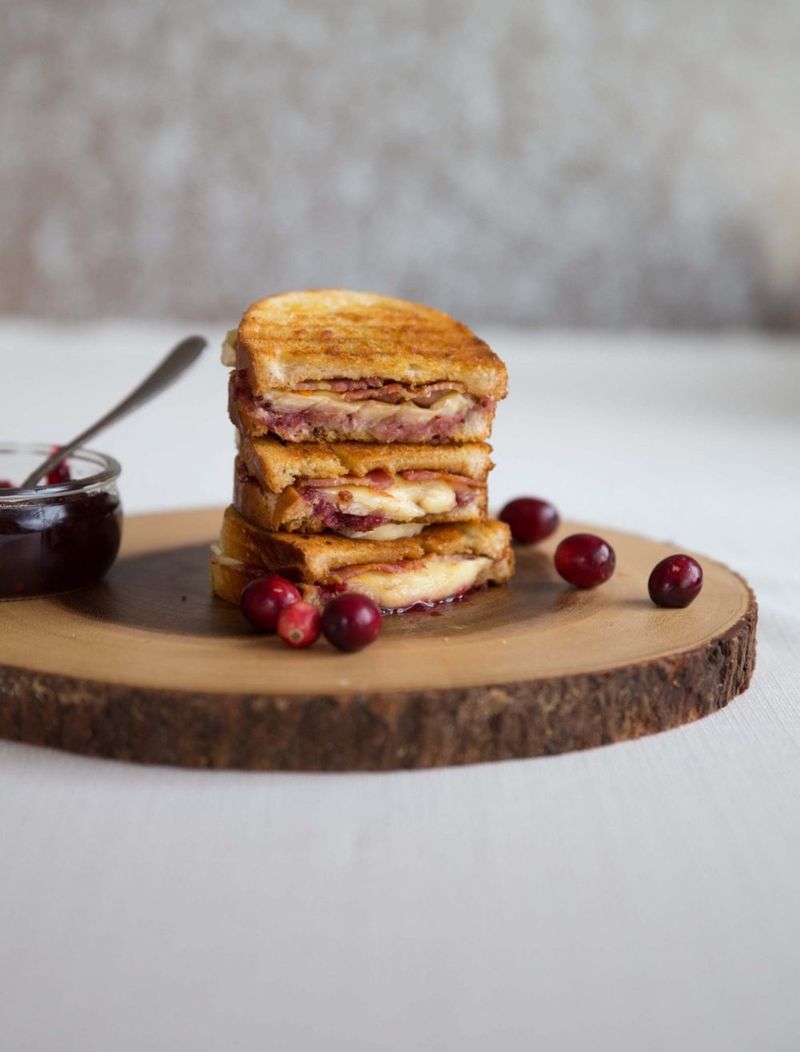 Bacon, Brie, and Cranberry Toastie