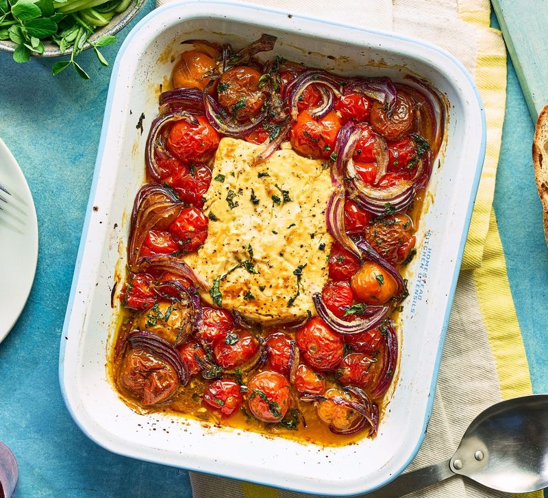 Baked Feta with Tomatoes and Honey