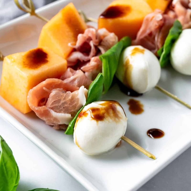 Prosciutto Melon Skewers