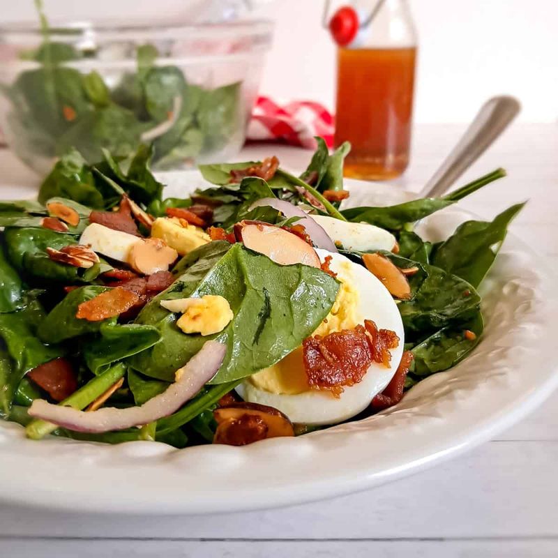 Hard-Boiled Egg And Spinach Power Salad
