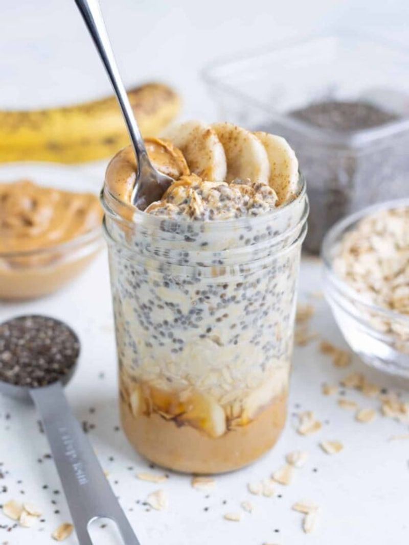 Peanut Butter Banana Overnight Oats
