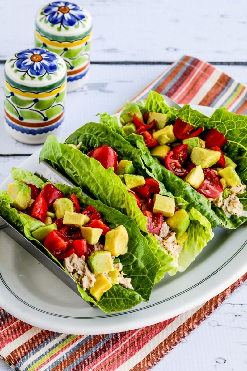 Avocado Tuna Lettuce Wraps