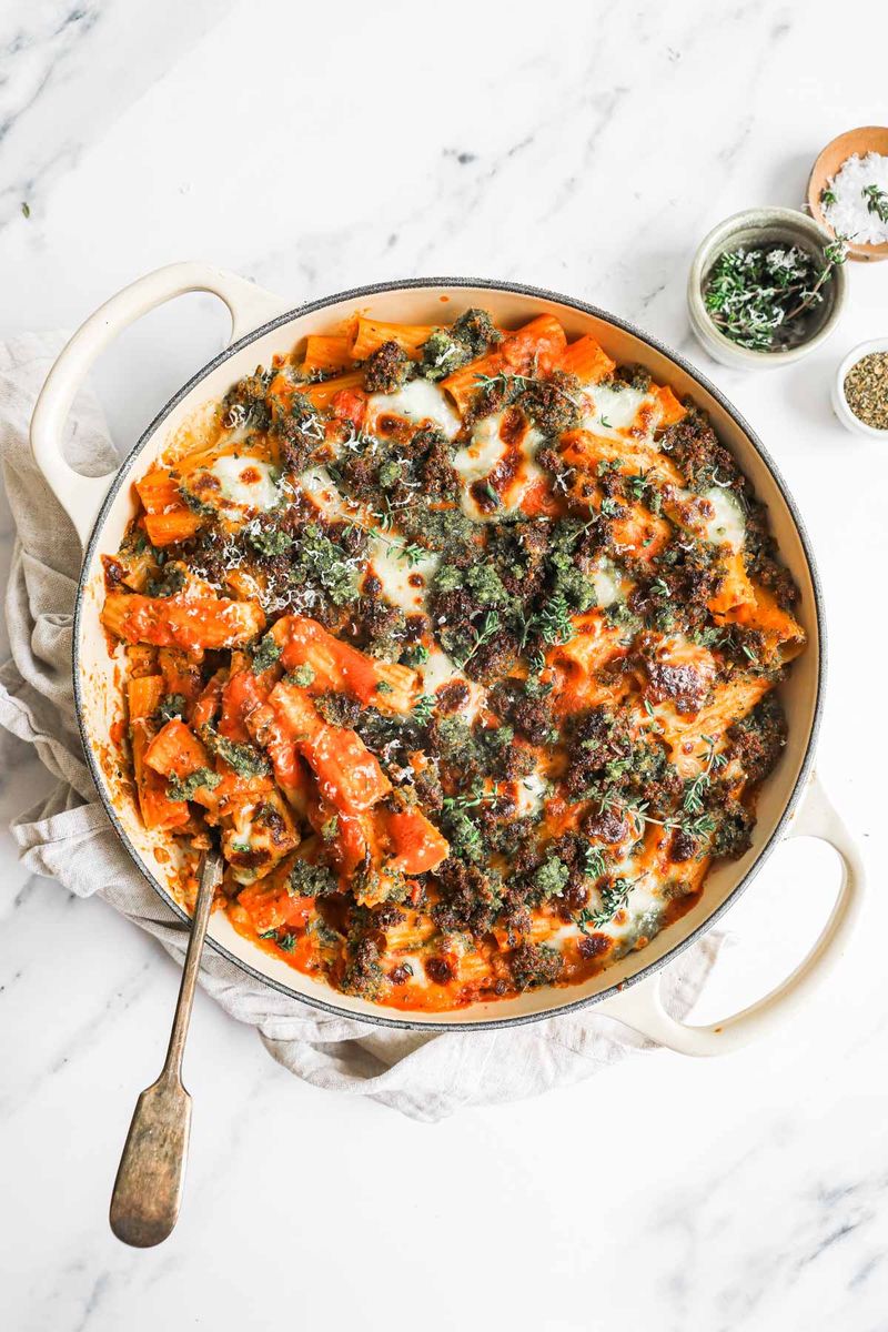 Beef and Lentil Pasta Bake