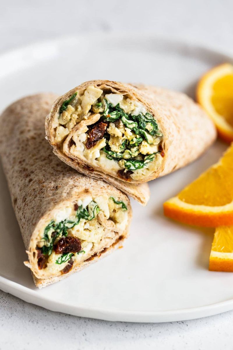 Egg Salad and Spinach Wrap