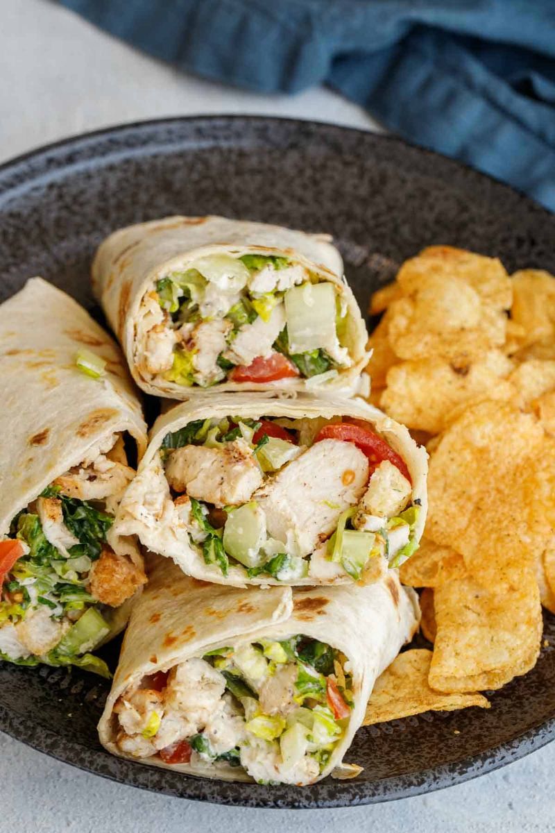 Sweet Chili Crisp and Chicken Caesar Wrap