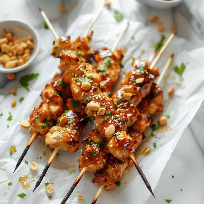 Honey Garlic Chicken Skewers