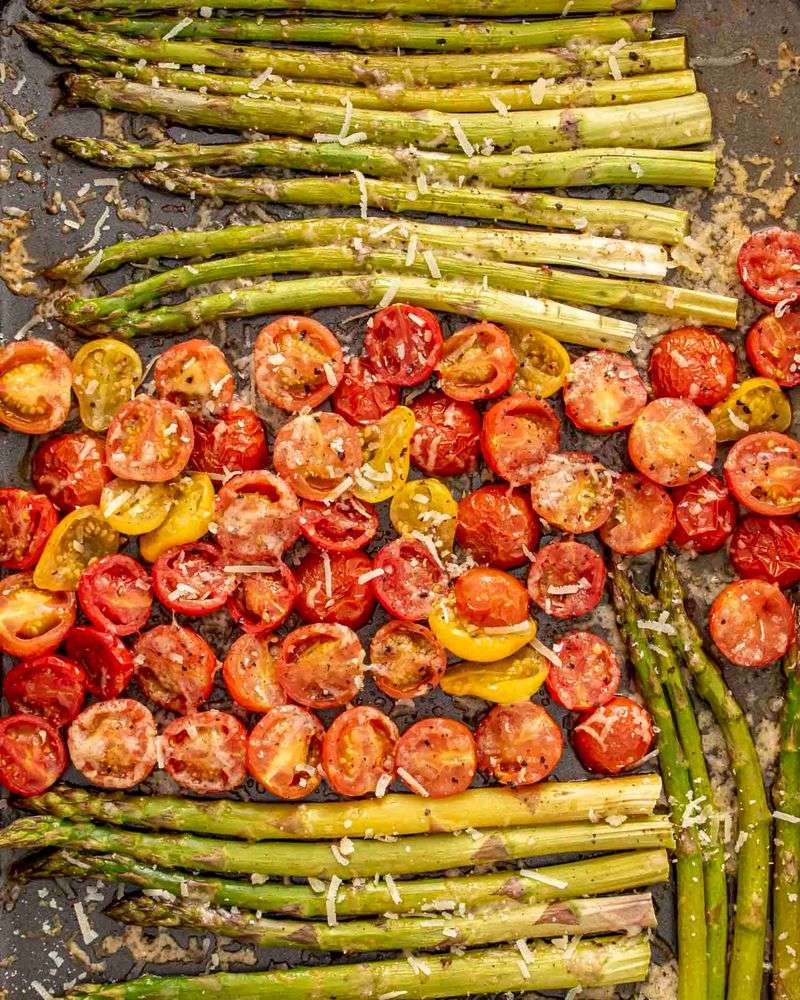 Lemon Herb Asparagus and Tomatoes