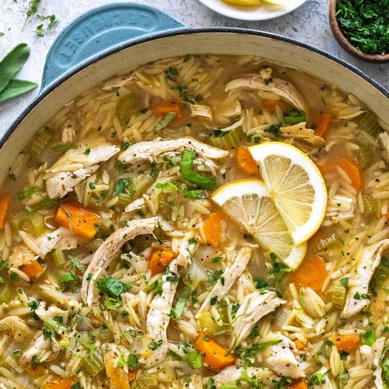 Lemon Orzo Chicken Soup