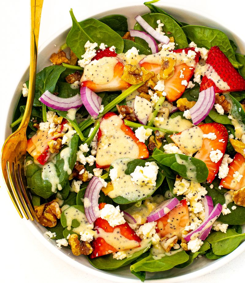 Strawberry Spinach Salad with Poppy Seed Dressing