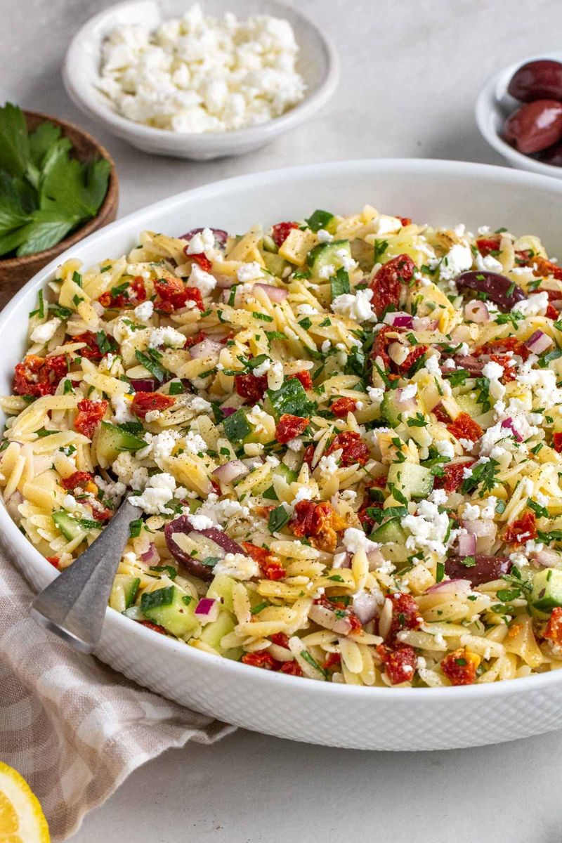 Lemon Orzo Salad With Artichokes and Sun-Dried Tomatoes