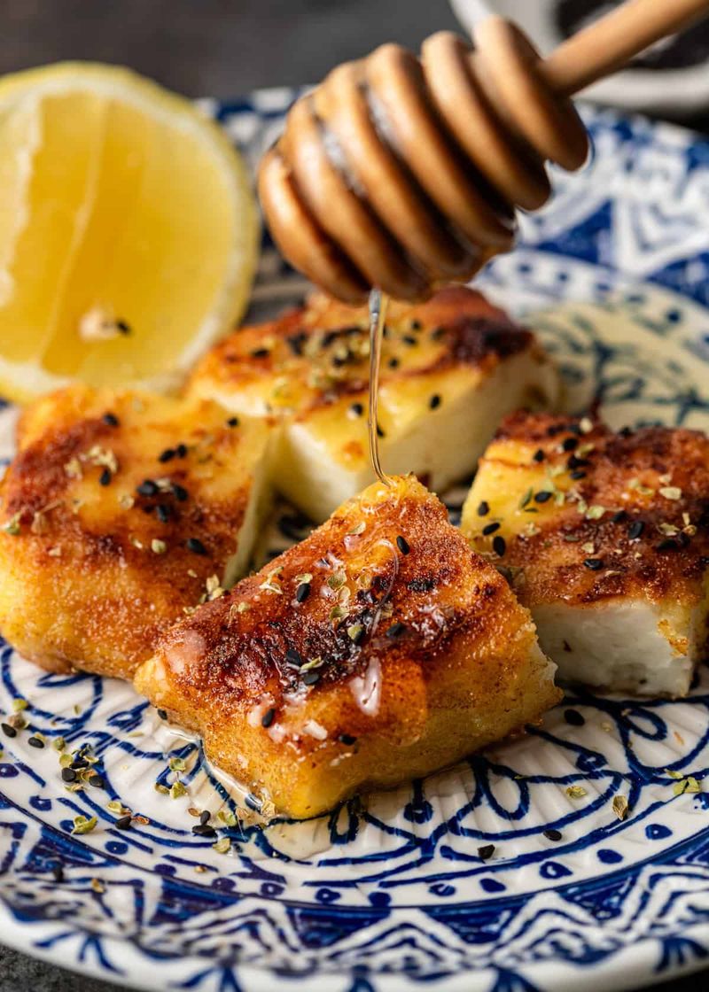 Saganaki-Style Pan-Fried Halloumi