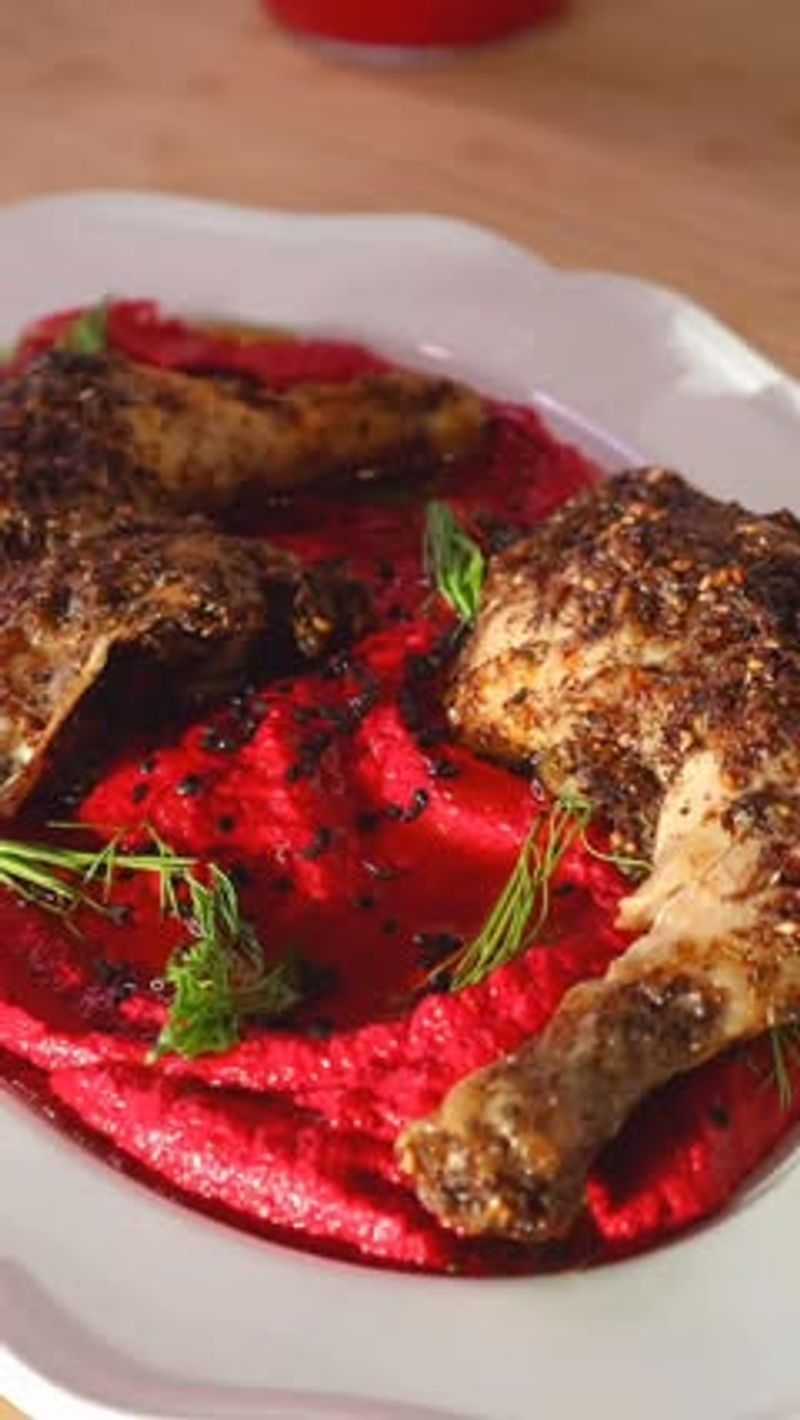 Za'atar Chicken with Roasted Beets and Walnuts