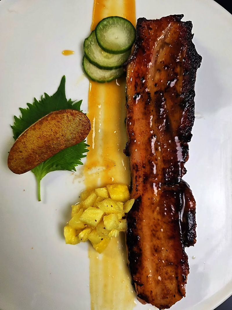 Miso-Glazed Pork Belly With Pickled Cucumber