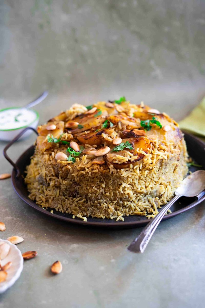 Maqluba (Upside-Down Rice and Chicken)