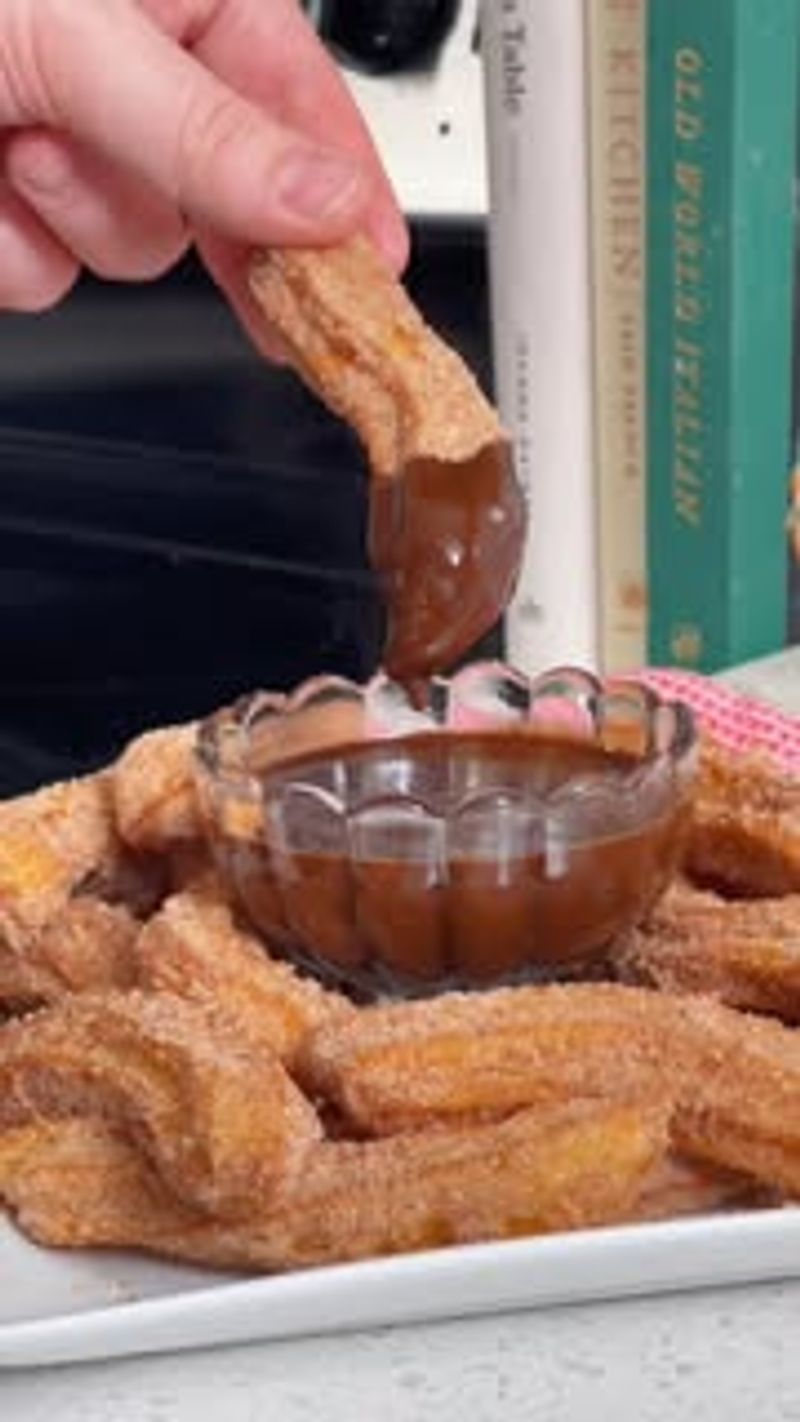 Nutmeg Spiced Churros with Chocolate Sauce