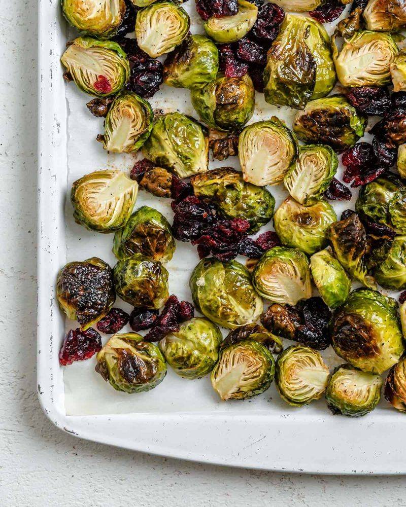 Balsamic Brussels Sprouts with Cranberries