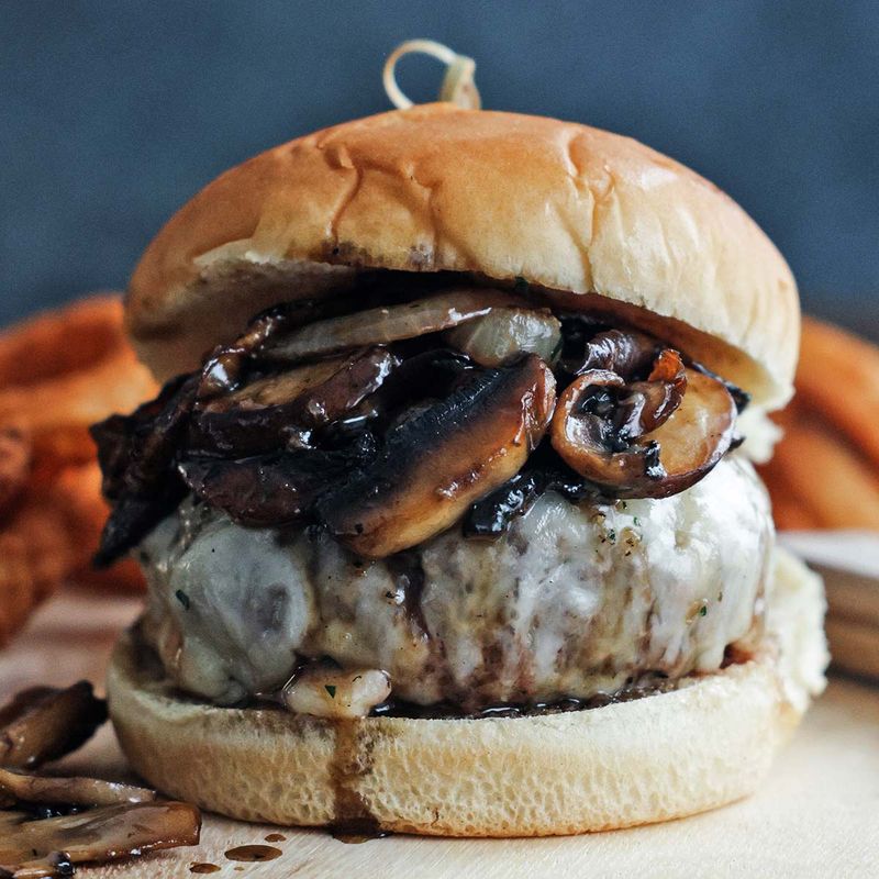 Double Patty Mushroom Swiss Burger