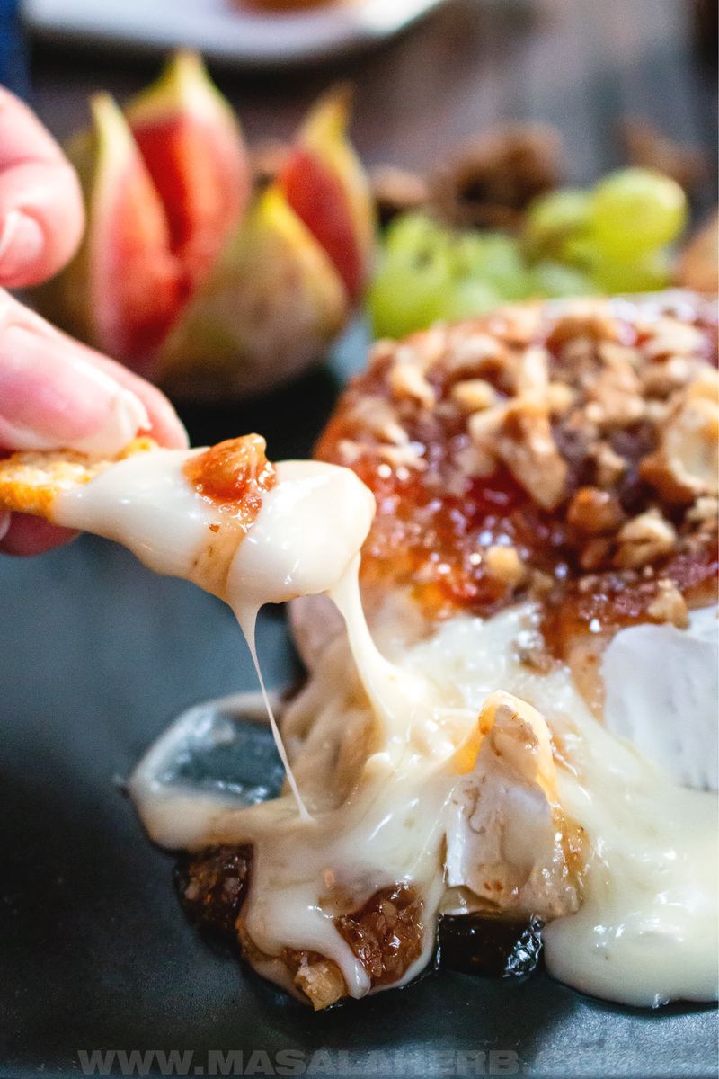 Baked Brie With Fig Jam and Walnuts