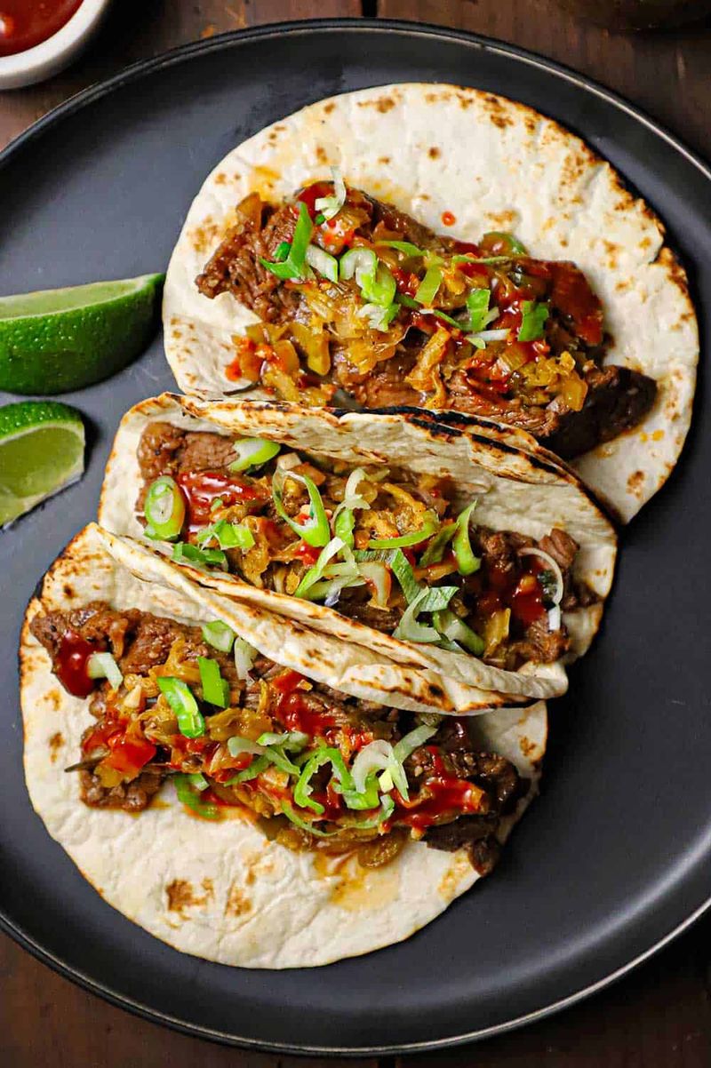 Korean BBQ Beef Tacos