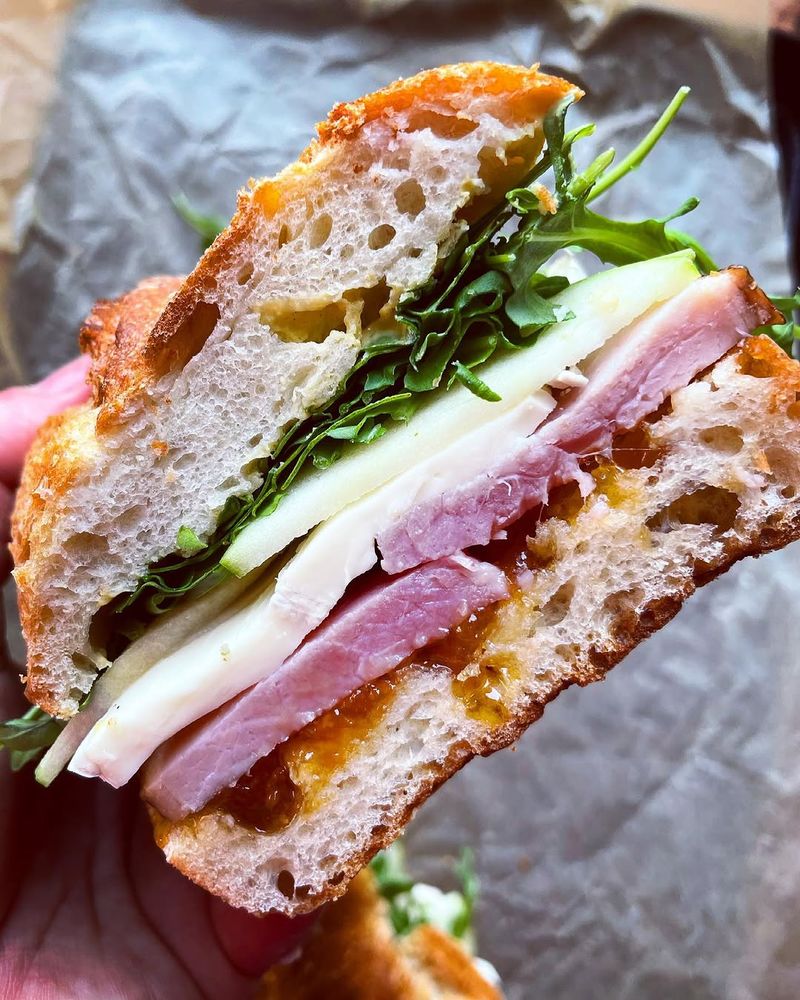 Ham and Brie with Apple Slices