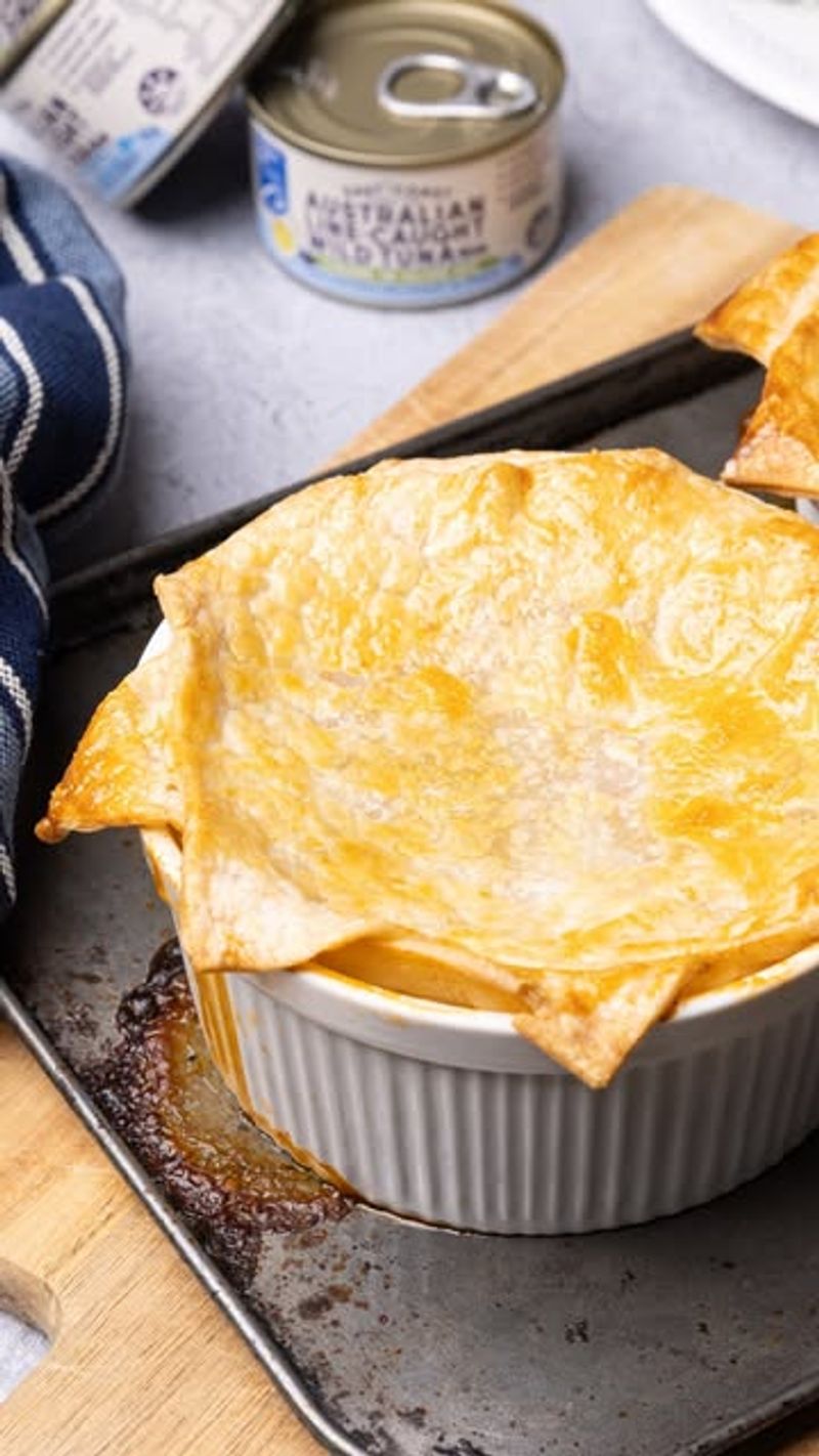 Tuna, Sweetcorn and Cheddar Pie