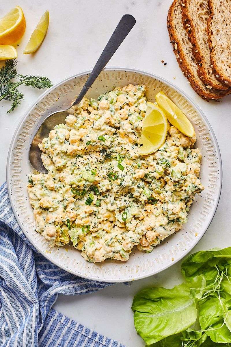 Egg White and Chickpea Salad