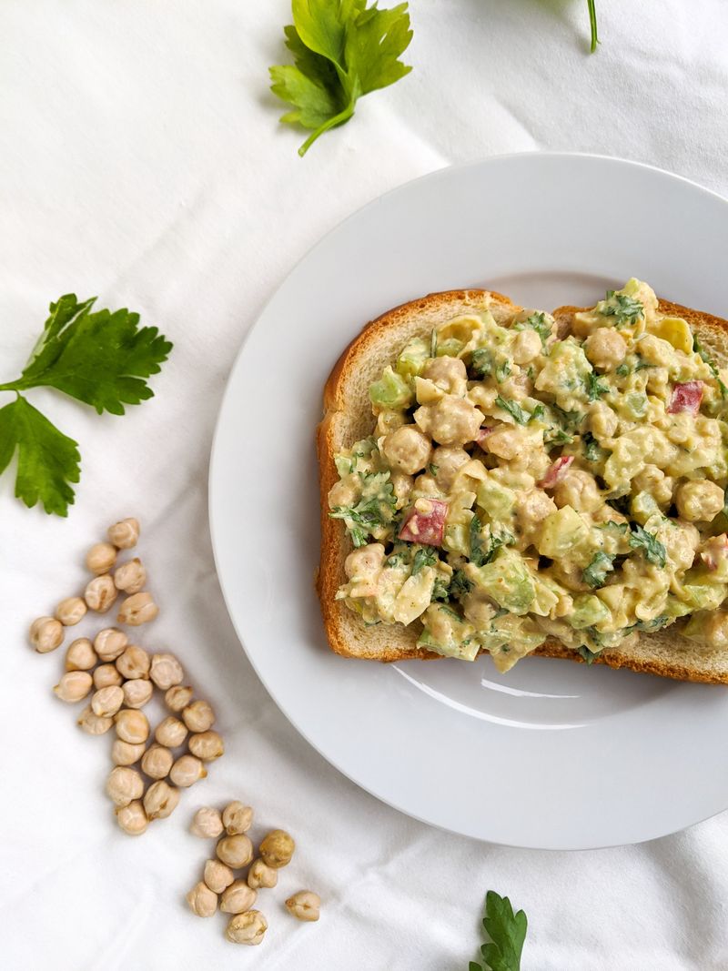 Chickpea Salad Sandwich with Lemon Tahini