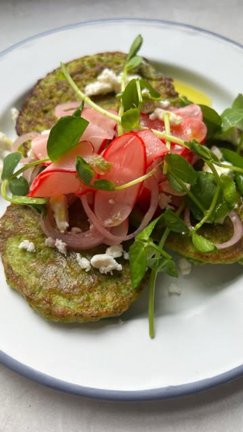 Mushy Pea and Mint Fritters
