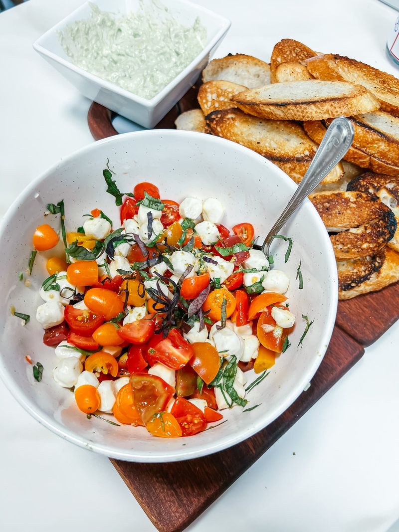 Mini Caprese with Fresh Mozzarella