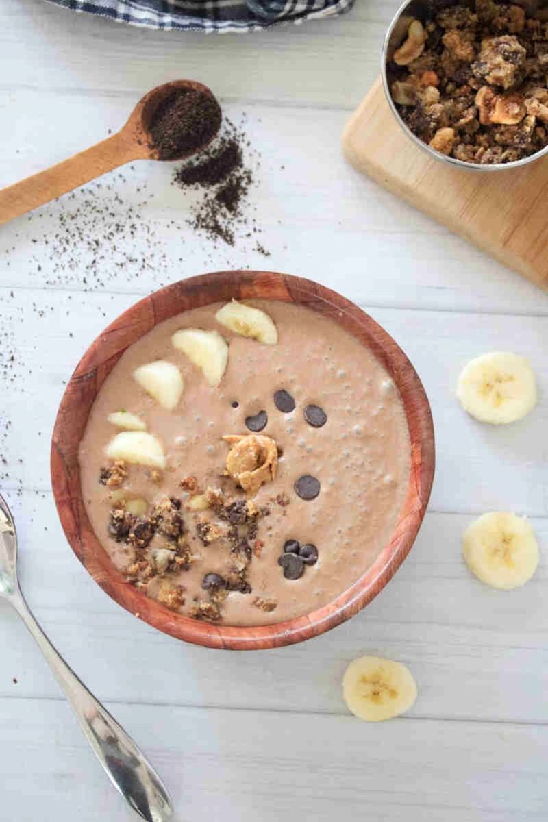 Banana Oat Protein Smoothie Bowl
