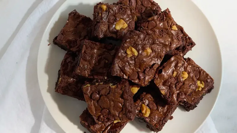 Espresso Walnut Brownies
