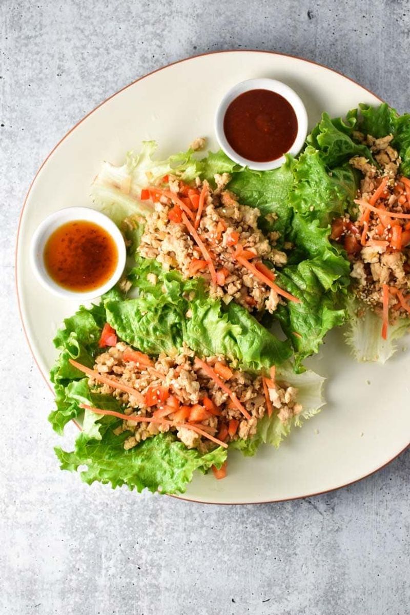 Lemon Herb Chicken Lettuce Wraps