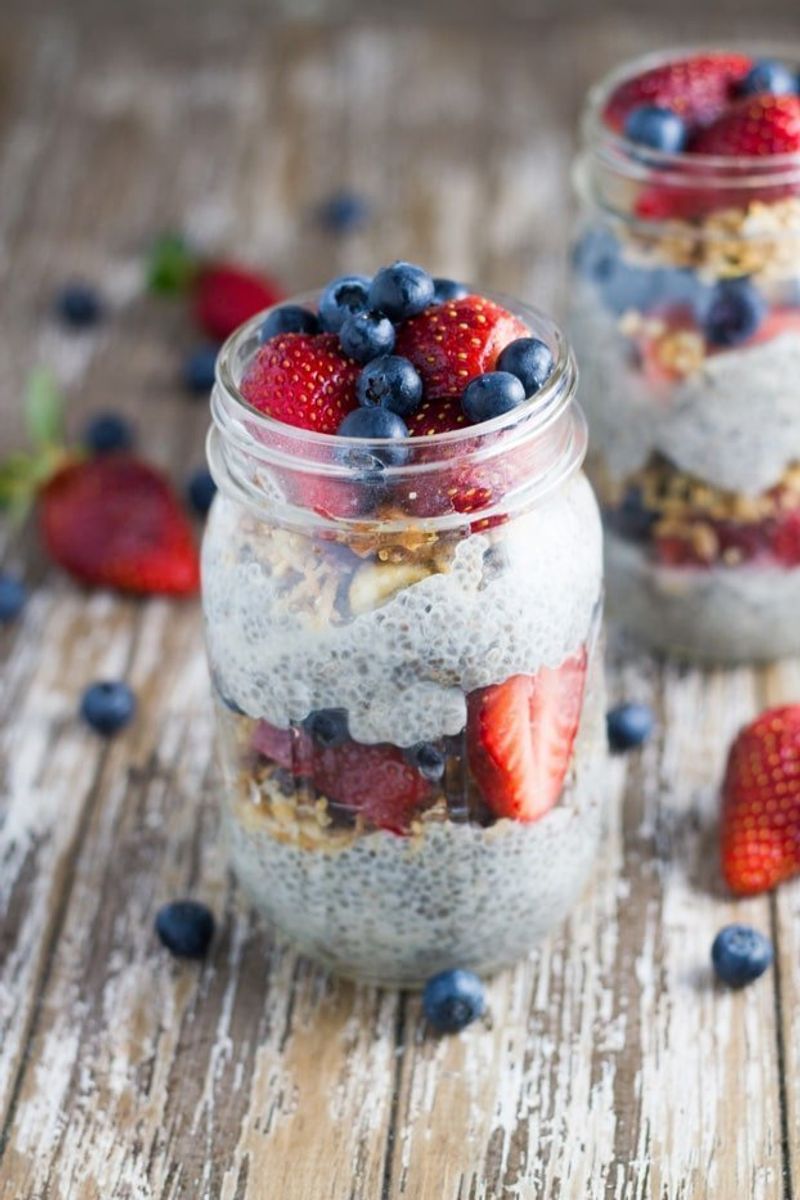 Chia Pudding Parfait with Fresh Fruit