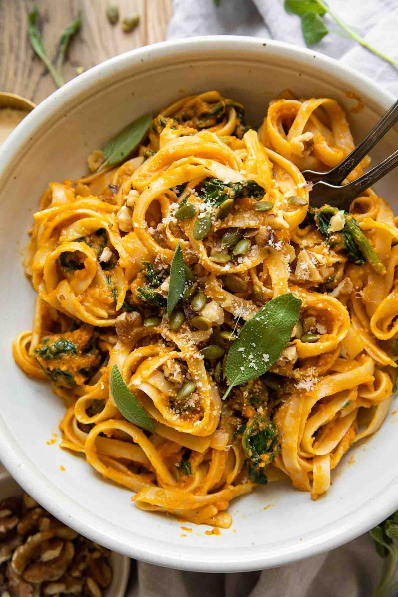 Pasta with Pumpkin Sauce