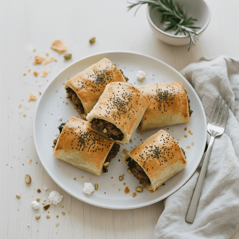 Lamb and Mint Sausage Rolls
