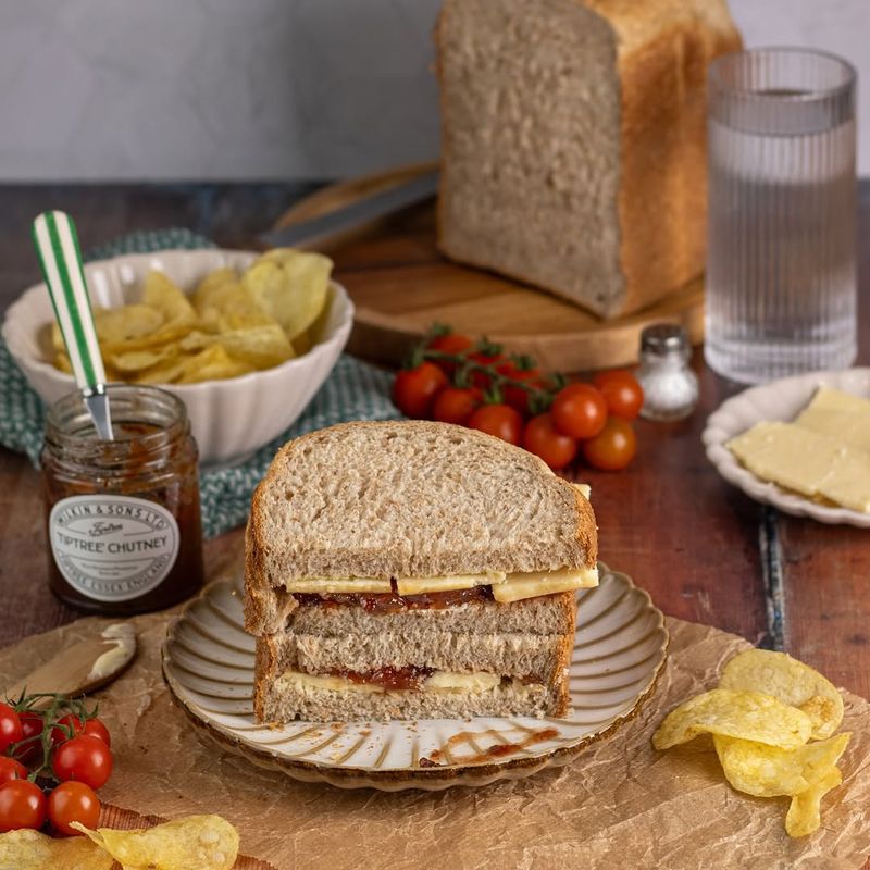 Mature Cheddar Crisp and Apple Chutney Sandwich