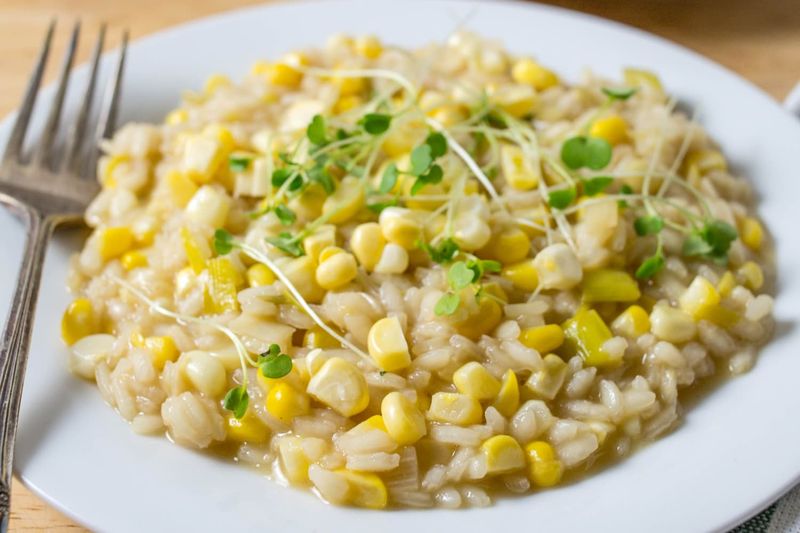 Sweetcorn Risotto with Parmesan