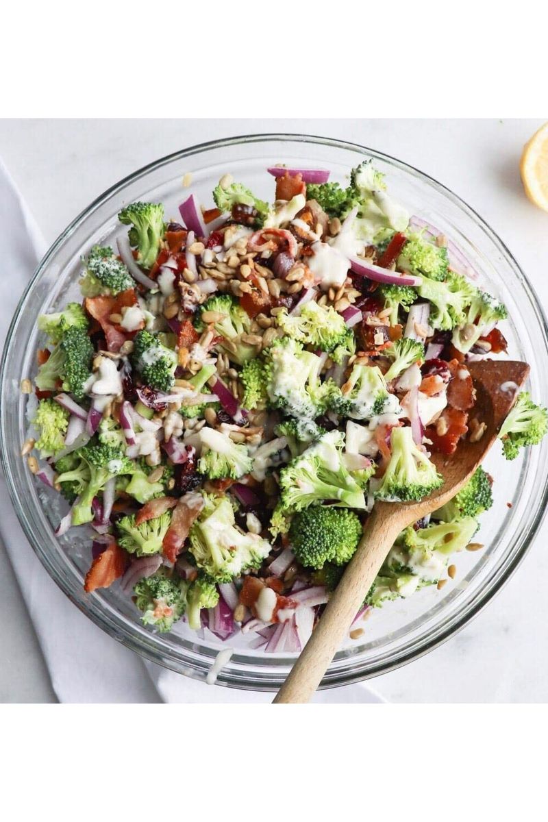 Broccoli Bacon Salad with Sunflower Seeds
