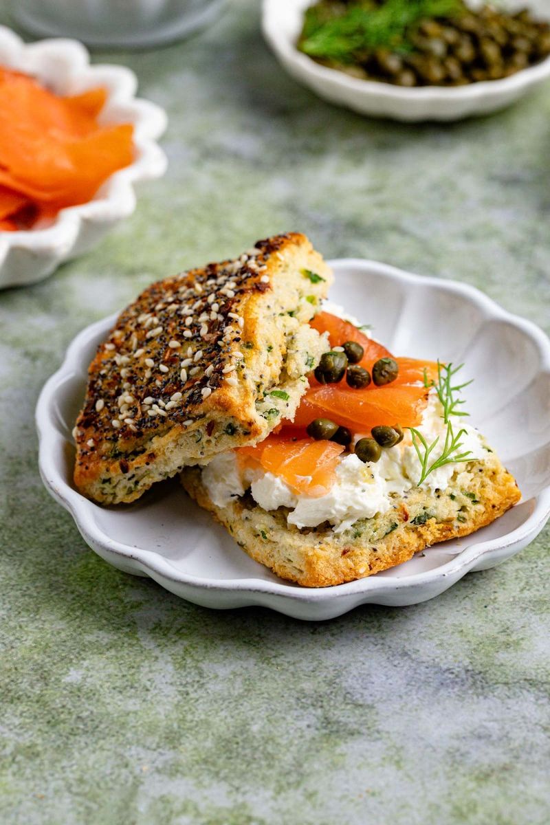 Smoked Salmon and Cream Cheese Scones