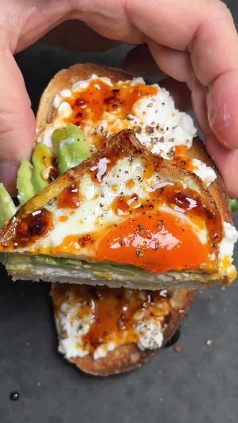 Egg and Sriracha Toast