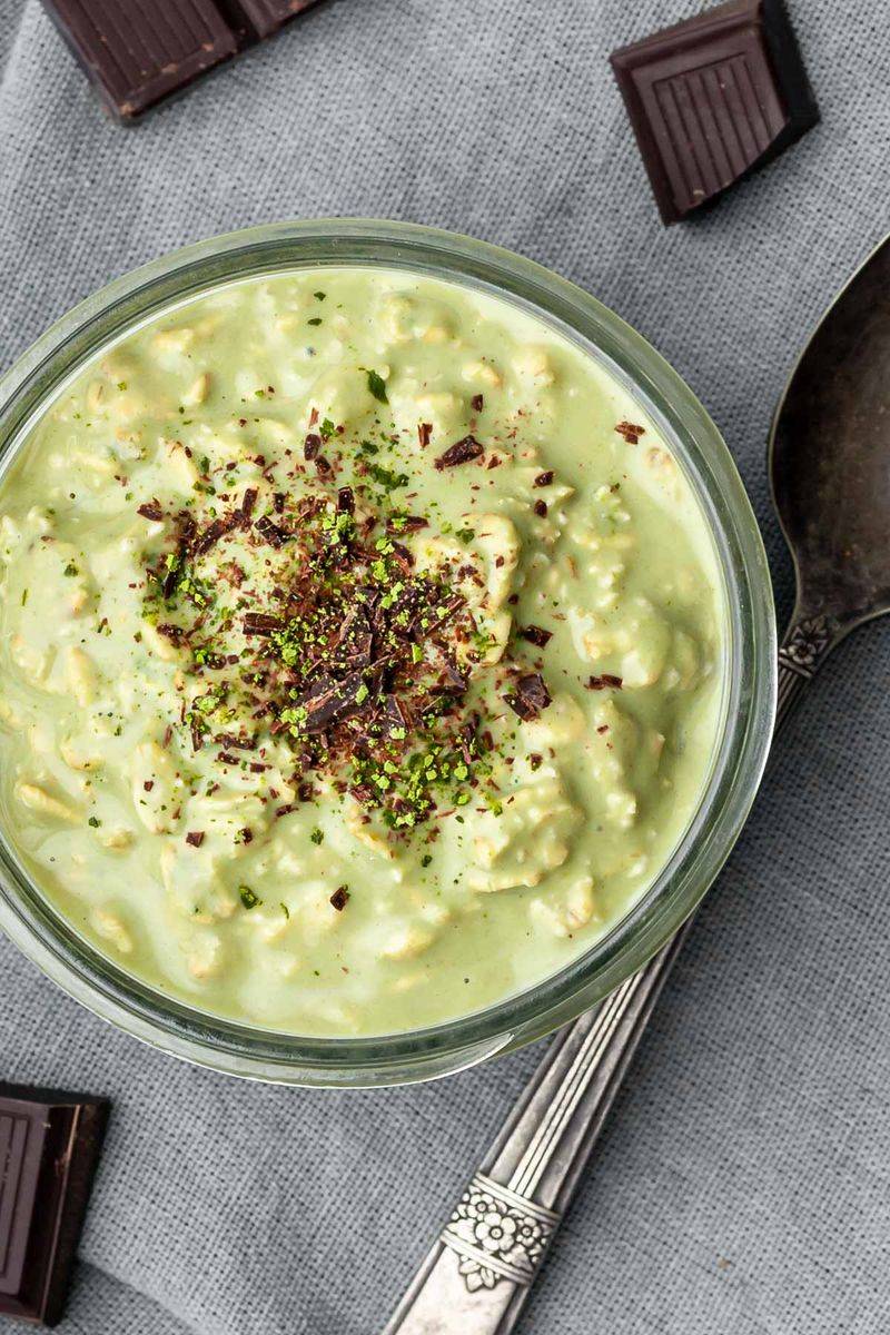 Matcha Powder and White Chocolate Drizzle