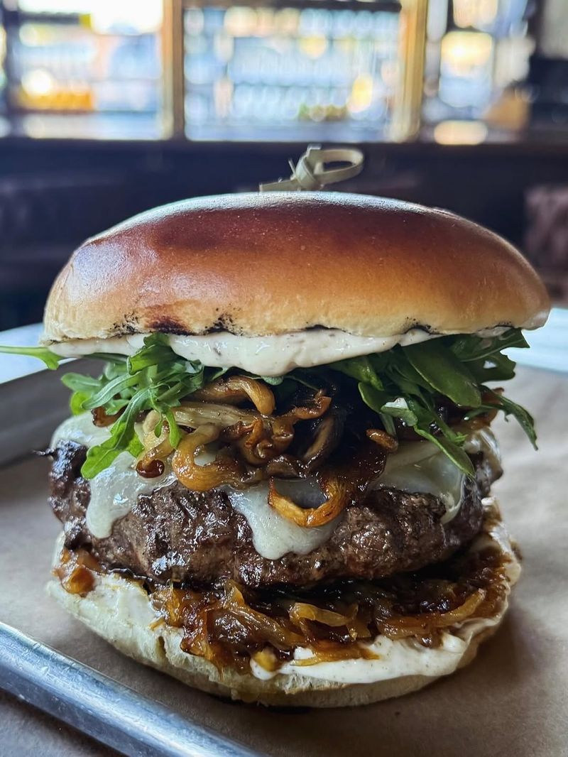 Truffle Mushroom Brioche Burger