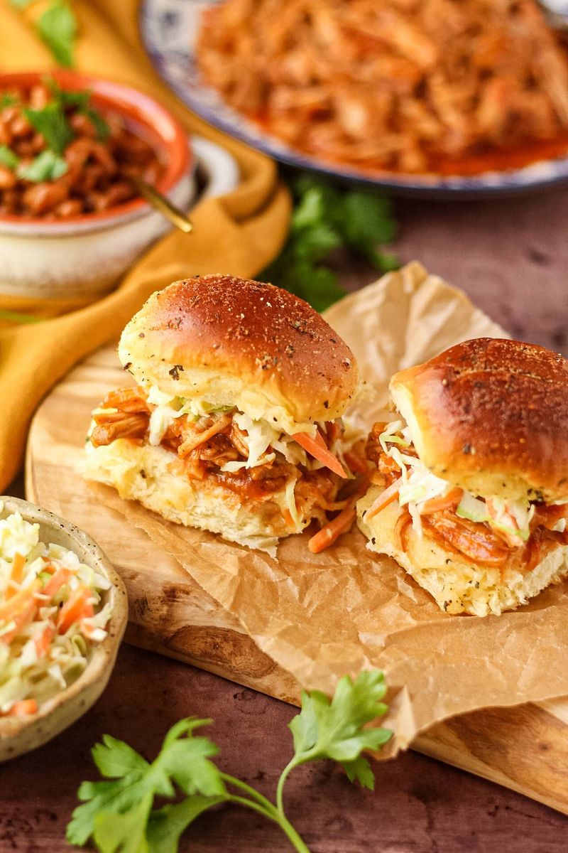 Smoky BBQ Pulled Chicken Sliders