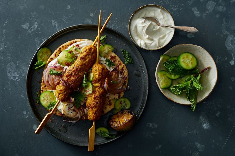Spicy Turkey and Zucchini Kebabs