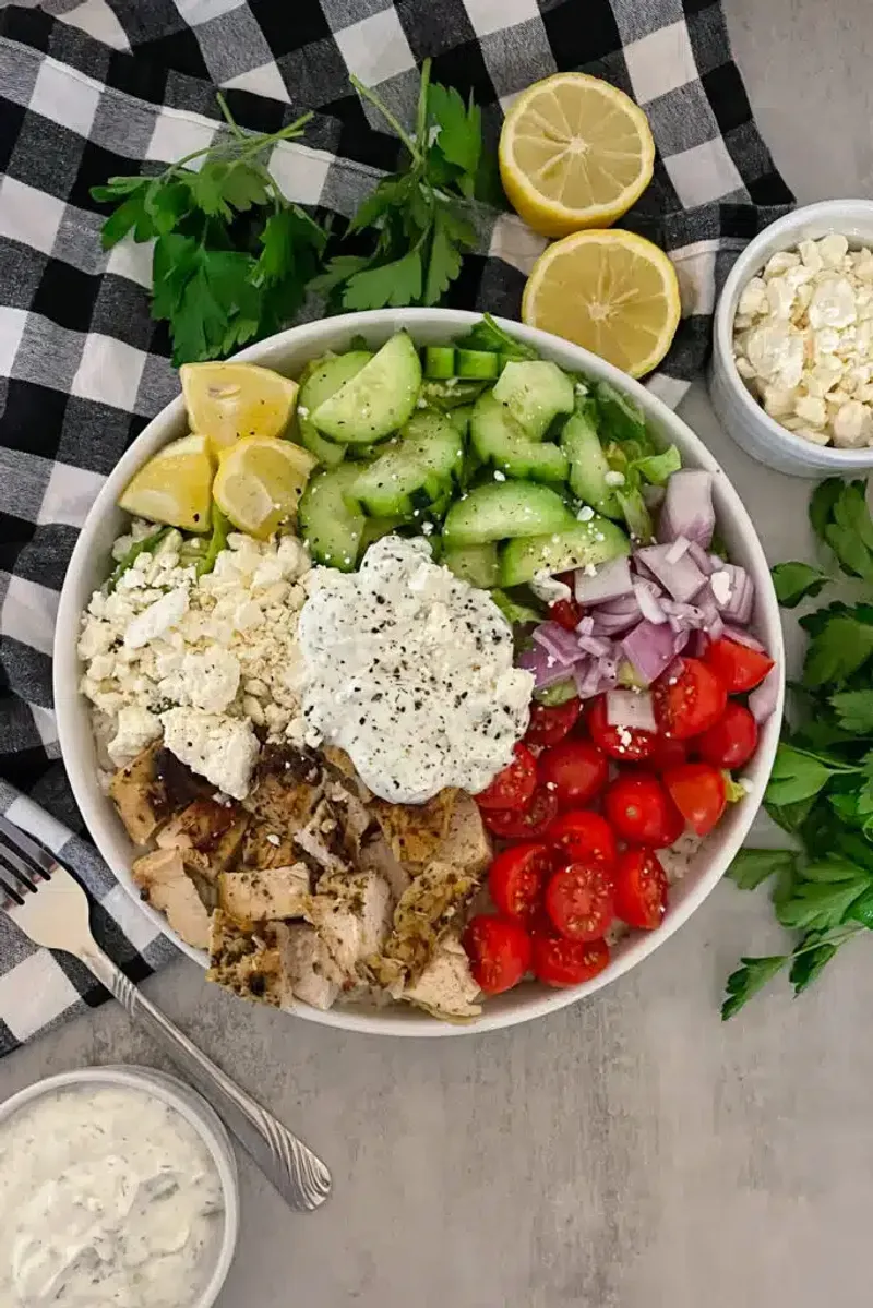 Greek Chicken Quinoa Bowl