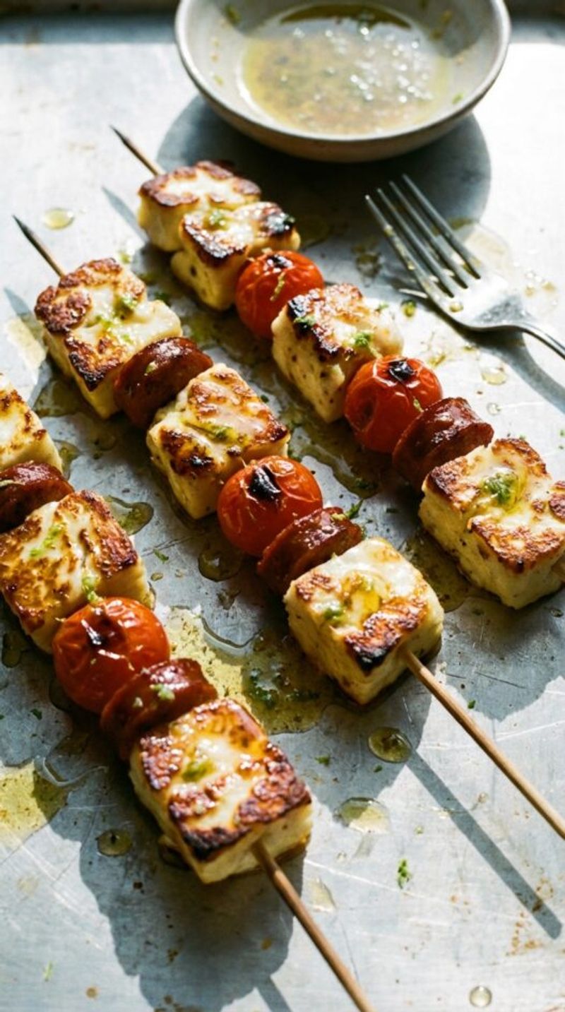 Halloumi and Cherry Tomato Skewers